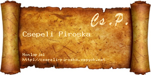 Csepeli Piroska névjegykártya